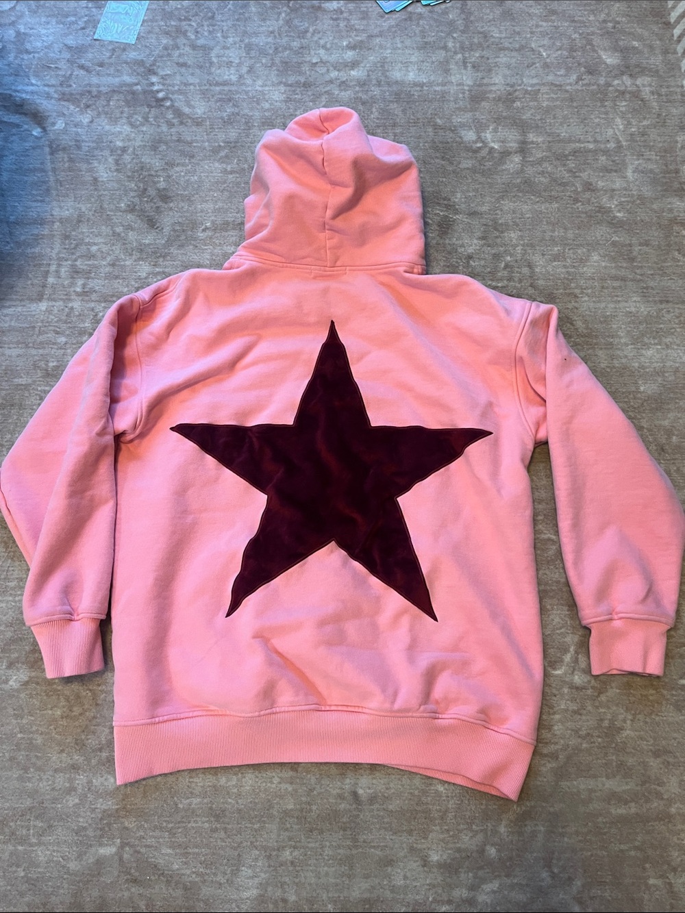 Aelfric Eden Pink Hoodie with Burgundy Star Back